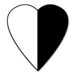 Black And White Heart Clip Art 5