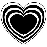 Black And White Heart Clip Art 6