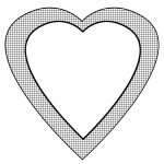 Black And White Heart Clip Art 7