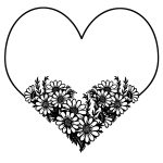 Black And White Heart Clip Art 8