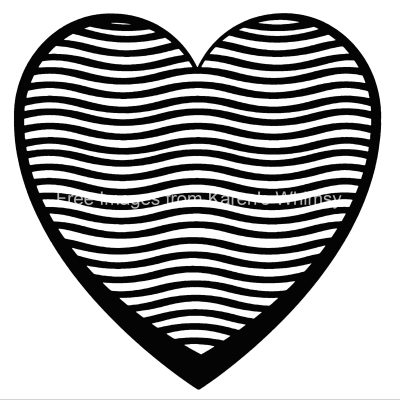 Black And White Heart Clip Art 12