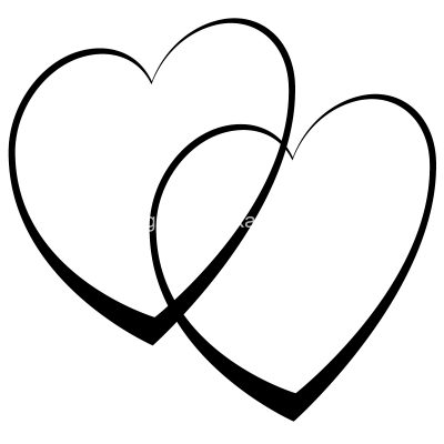 Black And White Heart Clip Art 17