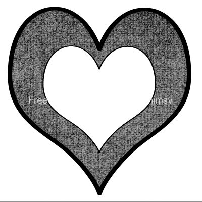 Black And White Heart Clip Art 3