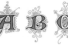 Old English Calligraphy 1 - Letters A B C