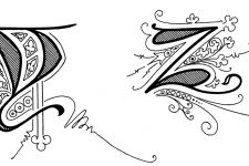 Old English Calligraphy 9 - Letters Y and Z