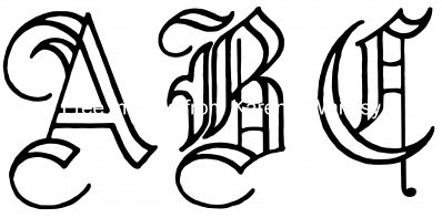Old English Lettering 1 - Letters A B C