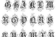 Gothic Letters 10 - Letters A to Z