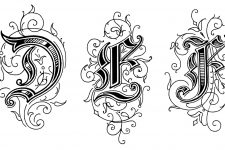Gothic Letters 2 - Letters D E F