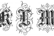Gothic Letters 4 - Letters K L M