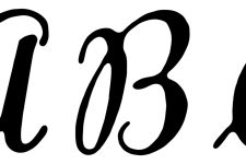 Cursive Alphabet Letters - A B C