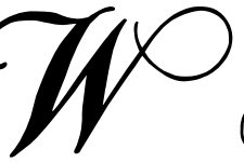 Fancy Cursive Alphabet - V W X