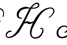 Fancy Cursive Lettering - G H I