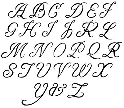 cool cursive letters a z