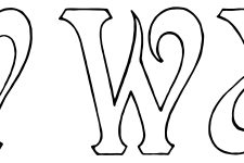Alphabet Drawings - V W X