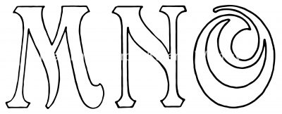 Alphabet Drawings - M N O