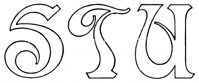 Alphabet Drawings - S T U