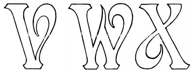 Alphabet Drawings - V W X