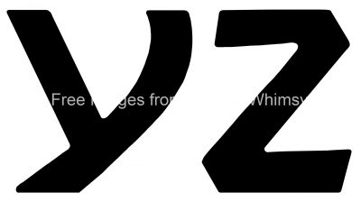 Block Lettering Alphabet - Y Z