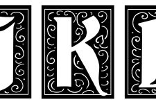Alphabet Design Letters - J K L