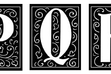 Alphabet Design Letters - P Q R
