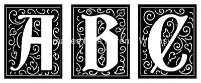 Alphabet Design Letters - A B C