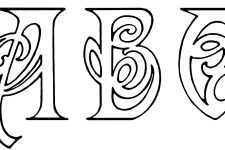 Fancy Alphabet Lettering - A B C