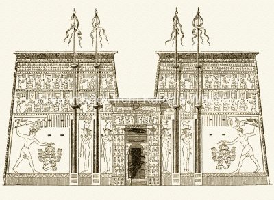 Ancient Egypt Architecture 2 - Temple Facade Of Edfu