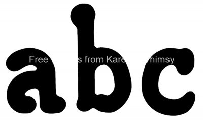 Alphabet Bubble Letters 1 - A B C