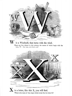 Alphabet Letters to Print W X