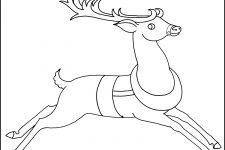 Christmas Coloring Pages 2 - A Reindeer