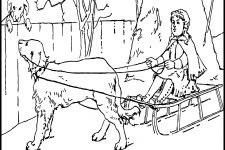 Coloring Pages Of Winter 6 Pulling The Sled