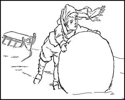 Coloring Pages Of Winter 5 Giant Snowball