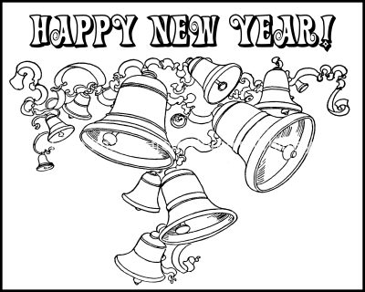 Winter Coloring Sheets 8 Ring In The New Year