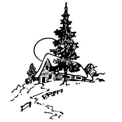 Black And White Christmas Tree Clip Art 7