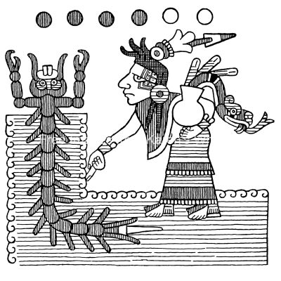 Aztec Symbols 9 Water Scoop And Centipede