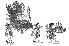 Aztec Gods 12 The God Xochipilli with Bird Helmet Mask