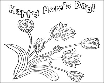 Happy Mothers Day Coloring Pages 3