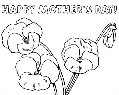 Happy Mothers Day Coloring Pages 4