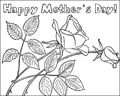 Happy Mothers Day Coloring Pages 5
