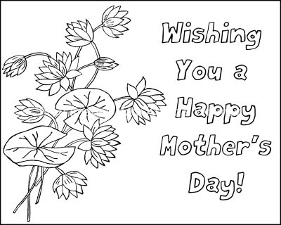 Happy Mothers Day Coloring Pages 6