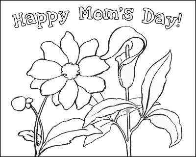 Happy Mothers Day Coloring Pages 7