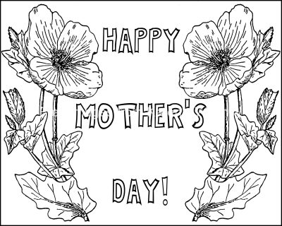 Happy Mothers Day Coloring Pages 8