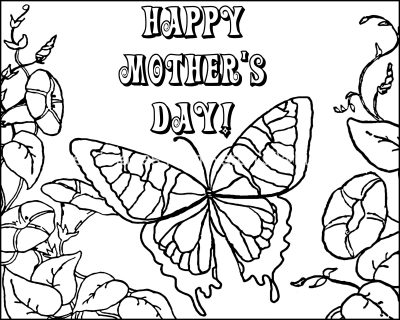 Mothers Day Coloring Pages 1