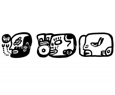 Maya Hieroglyphs 12 Warriors Jaguar Frog