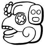 Symbols Of The Mayans 7 Uinal Face Sign