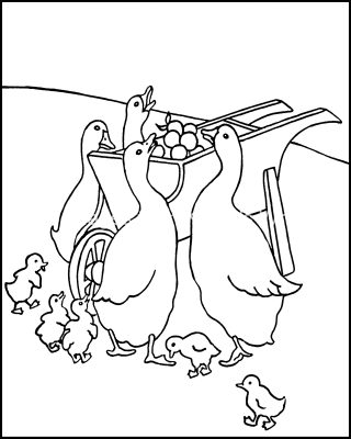 Farm Animals Coloring Pages 4 Ducks And Chicks