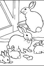Coloring Pages Of Cute Animals 3 Bunch Of Bunnies