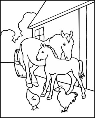 Coloring Pages Of Cute Animals 1 Horse And Foal