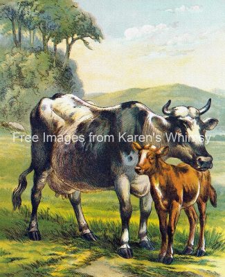 Clipart Farm Animals 8 Cow And A Calf