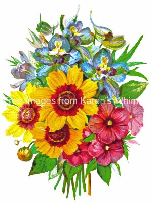 Drawings of Flower Bouquets 2